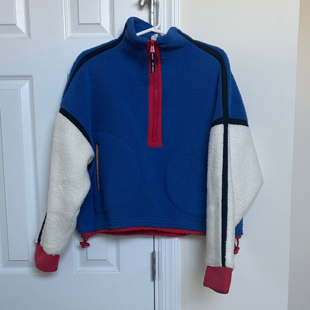 FP Movement by Free People Blue and White Sweatshirt